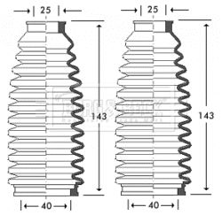 BORG & BECK Paljekumisarja, ohjaus BSG3260